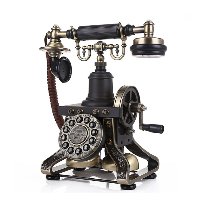 5Cgo 41401413655 派拉蒙1892復古仿古電話機家用老式古董創意電話座機座式1:1復刻-旋轉撥號款 XMJ85500