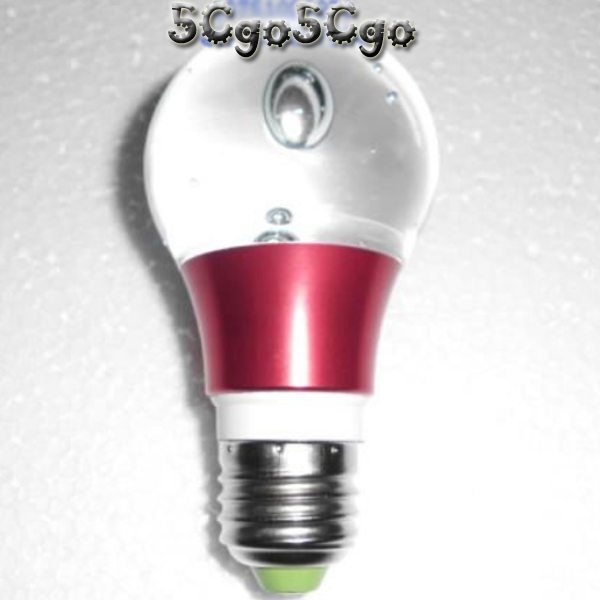 5Cgo 13616403565  水晶燈 3W E27 (單色) 紅綠藍 RGB 彩燈泡 裝飾燈美化燈多色燈室內裝飾燈具 SHM43000