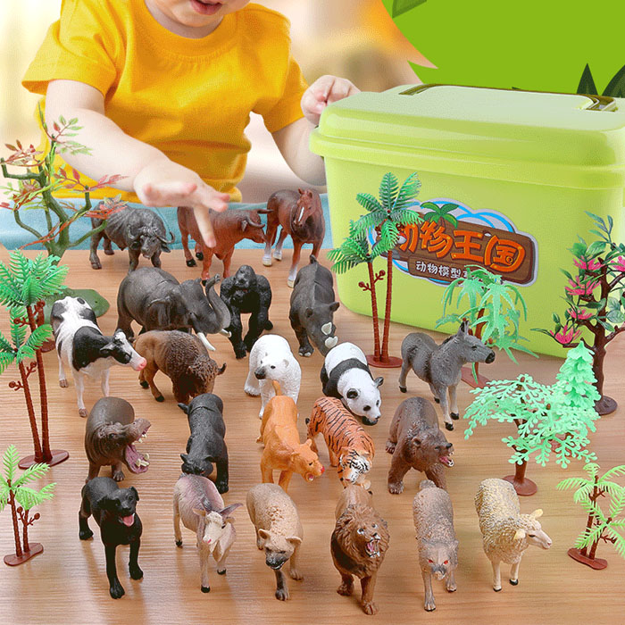 5Cgo 564214713442 兒童玩具動物園恐龍玩具套裝仿真動物模型大號老虎獅子過家家男孩女孩禮物3-9歲幼兒園玩具 HJT86000