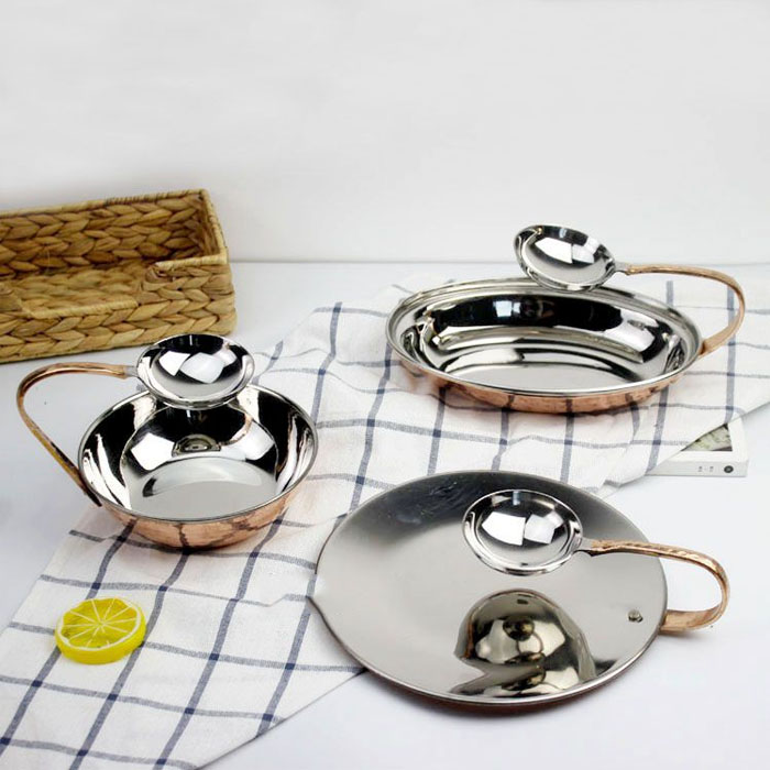 5Cgo 573079259124 印度風尚進口黃銅雙層調料碗盤 帶蘸料格手工金屬餐具經典印度工藝瓜果盤 XMJ82200
