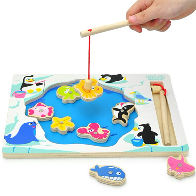 5Cgo 15504198050 釣魚玩具木制磁性兒童幼兒釣魚玩具寶寶玩具 YAN83000
