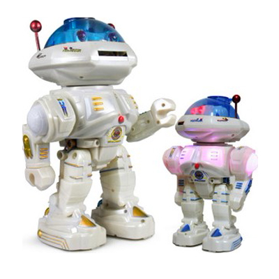 5Cgo  12232065800 語音識別智能對話紅外線搖控機器人玩具 遙控機器人玩具對話塑料射飛碟跳舞背詩 Y118000