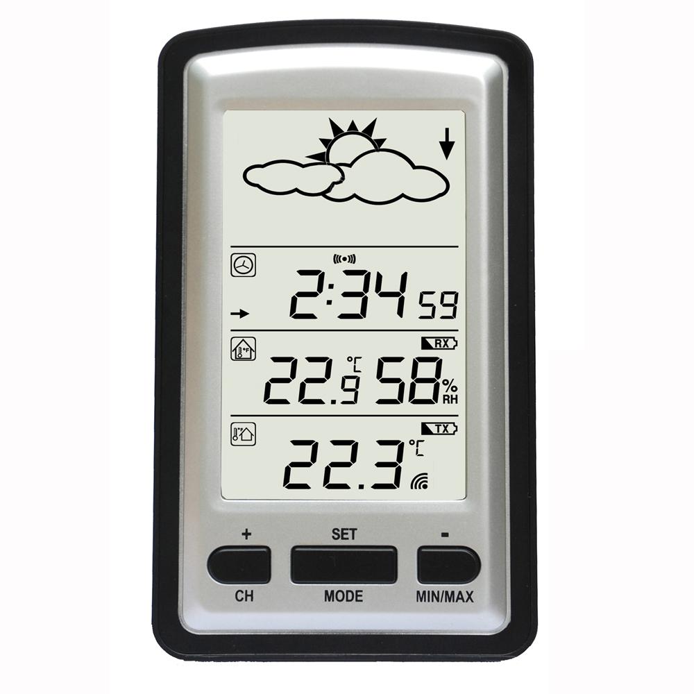 5Cgo WS-1280 無線室內和室外環境氣候數字溫度計/室內濕度 預報 電子鐘 Wireless Weather Station With Outdoor Sensor (wh1280) W08000