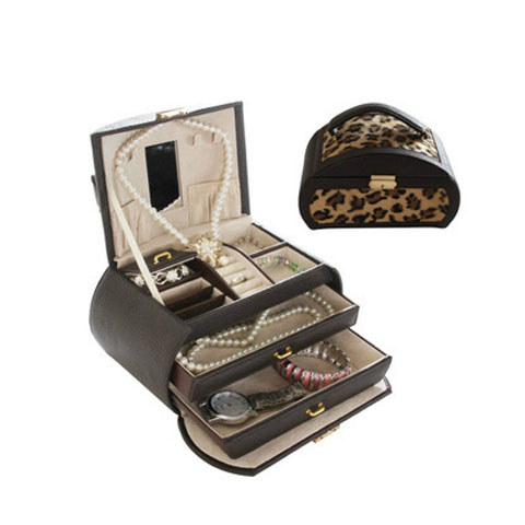 5Cgo  19162540370 複古首飾盒 大號飾品收納盒歐式帶瑣珠寶箱化妝盒 MIK88100