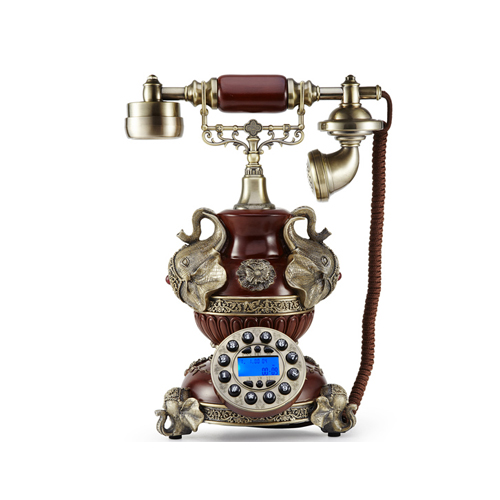 5Cgo 15397398847 歐式電話機 仿古復古電話機  創意大象電話機 實木電話座機  SHM82200