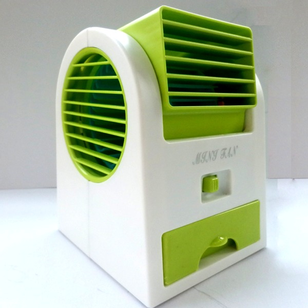 5Cgo 18150049744 空調冷氣造型 無葉風扇 『二個』 可愛迷你桌扇 電池USB 兩用 AGL07000