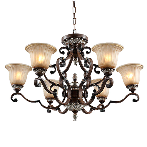 5Cgo 15035421573 歐式吊燈 古典美式客廳臥室燈飾 簡約水晶鐵藝燈具601-6 SHM99700 