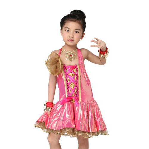 5Cgo 20580451512 兒童新款 拉丁舞表演服 練習套裝練習服 兒童舞蹈表演服 MIK01000