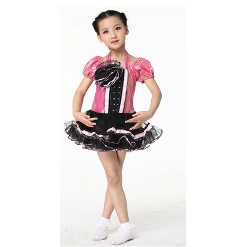 5Cgo 18483089737 新款 兒童拉丁舞表演服 小女孩舞蹈練習連衣裙 兒童舞蹈裙 MIK05100