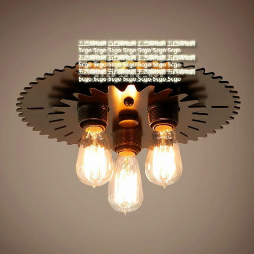 5Cgo 16764755068 工業複古咖啡館酒吧台燈飾  美術燈 經典loft簡約吸頂吊燈具 可配LED燈 SHM06200 