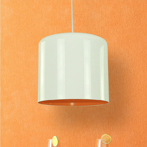 5Cgo 22717064741 北歐宜家現代個性簡約鋁材白橙色單頭吊燈飾餐廳吧台臥室 可配LED燈 SHM981000