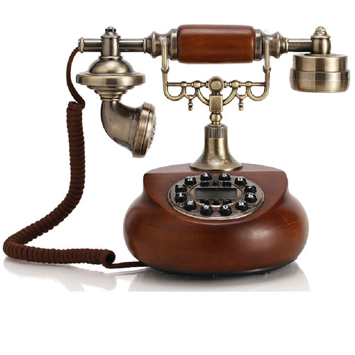 5Cgo 9911446870 歐式實木仿古電話機 來電顯示復古電話座機家用商用歲月如歌 XXY89200