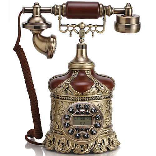 5Cgo 14706159687 歐式仿古電話機 古董級美式貴族流行復古電話座機 世紀皇冠 XXY53400