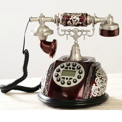 5Cgo 21796491555 古董電話機 商務辦公電話機座機 卡蕾絲電話機歐美風格 XXY89100 