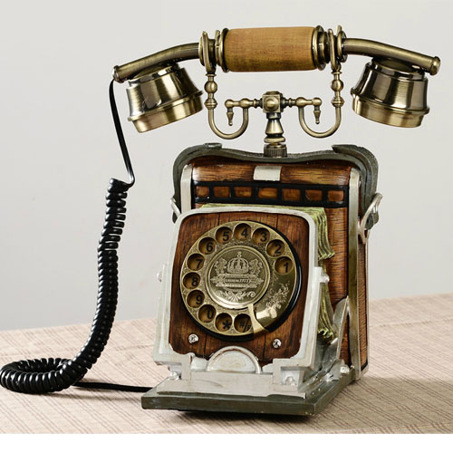 5Cgo 19491154364  仿古電話機創意相館商用家庭電話座機 個性擺飾電話 新相機電話  [A款按鍵式]  XXY07200