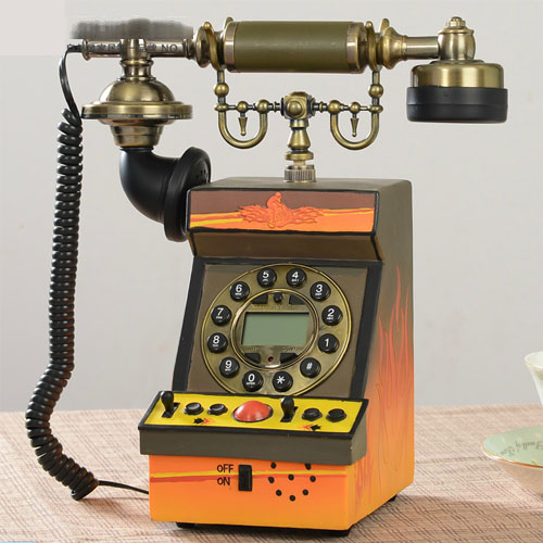 5Cgo 19506309701 個性古典電話機創意快遞炫風電話座機 美式遊戲機造型 XXY08200  