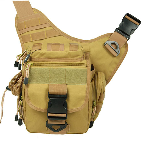 5Cgo 9554254979 防水出遊戶外鞍袋包 戰術斜背包 單肩攝影單反相機包腰包  MIK82100