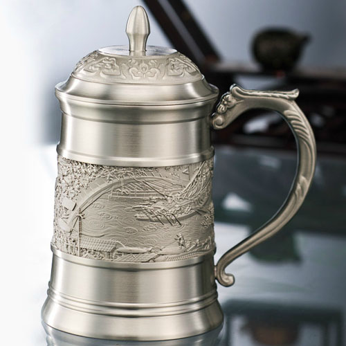 5Cgo  16371947442 辦公室錫茶杯帶蓋泡茶杯 喝茶隨身杯功夫創意大容量水杯古代茶杯  SHM38800