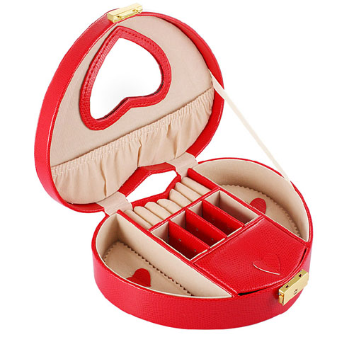 5Cgo 5283374648 首飾盒 公主歐式大紅心化妝盒 心形飾品收納盒 戒指項鏈盒 MIK452000