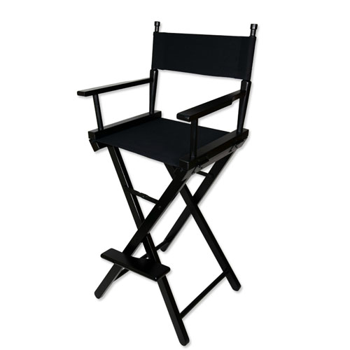 5Cgo 10096266712 進口實木黑色原色高檔化妝椅導演椅折疊便攜式戶外椅 凳子椅子 MIK83300