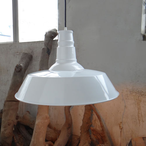 5Cgo 19102942429 loft北歐式風格復古客廳燈鍋蓋燈罩鐵藝白色工業吊燈倉庫燈   SHM99000 