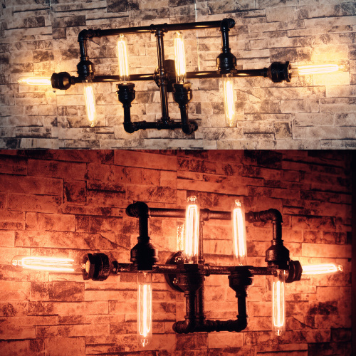 5Cgo  36565038950 復古工業個性創意水管壁燈 愛迪生燈 夢幻之旅設計師工程酒店飯店咖啡  SHM85300