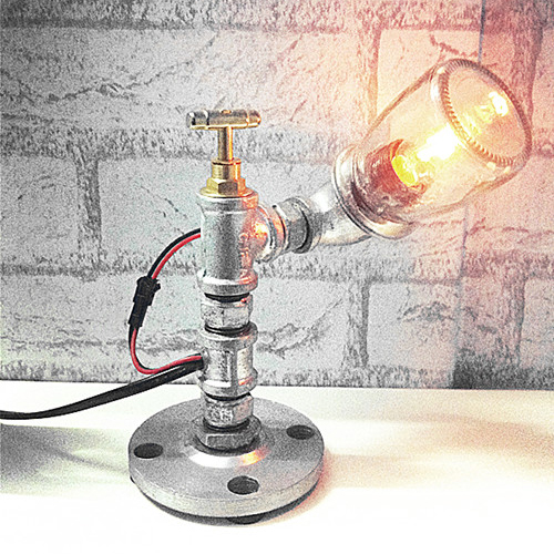 5Cgo 19231414302 復古工業 個性創意DIY水管台燈 咖啡館燈 新奇酒吧懷舊機器人燈  SHM89000