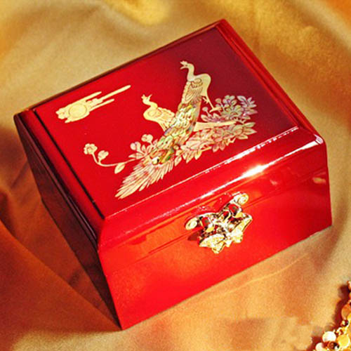 5Cgo 23919768368 中式贝壳木质制复古首饰盒 开运礼物礼品珠宝盒子 收納盒 ZXJ19300
