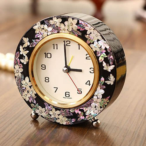 5Cgo 35460980814 時尚創意貝殼鑲嵌純手工制作鍾表 收藏鐘 手錶 ZXJ591100