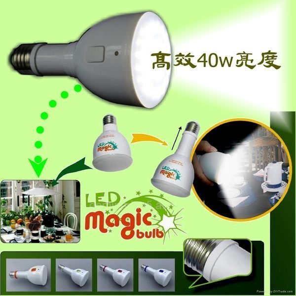 5Cgo 外銷日本 LED e27 5w=40w 超亮白燈泡 含鋰電停電當手電筒 Magic Bulb MB5W-B W03000