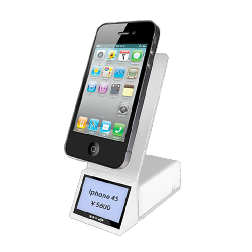 5cgo 19502818627 液晶手機防盜器展示架托 iPhone5體驗充電座L型金屬報警器支架  ZYH08200