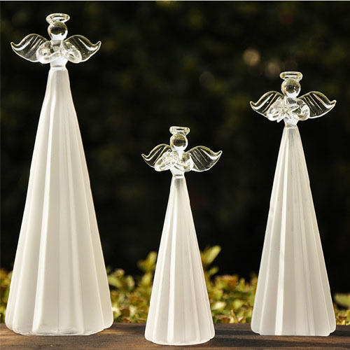 5Cgo 22803792321 歐式唯美磨砂半透明祈福天使 結婚禮物 創意工藝品 （3個）SHM91000