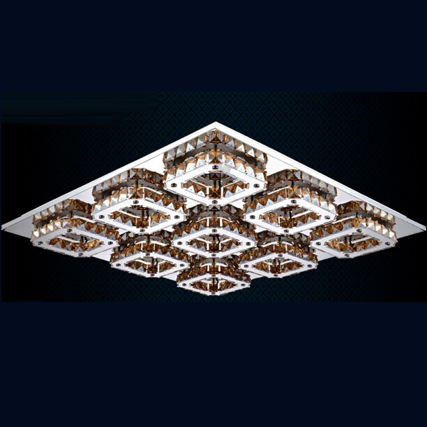 5Cgo 18877713748 客廳燈現代簡約水晶燈led吸頂燈長方形創意臥室餐廳燈具過道燈飾-9頭  AGL89110